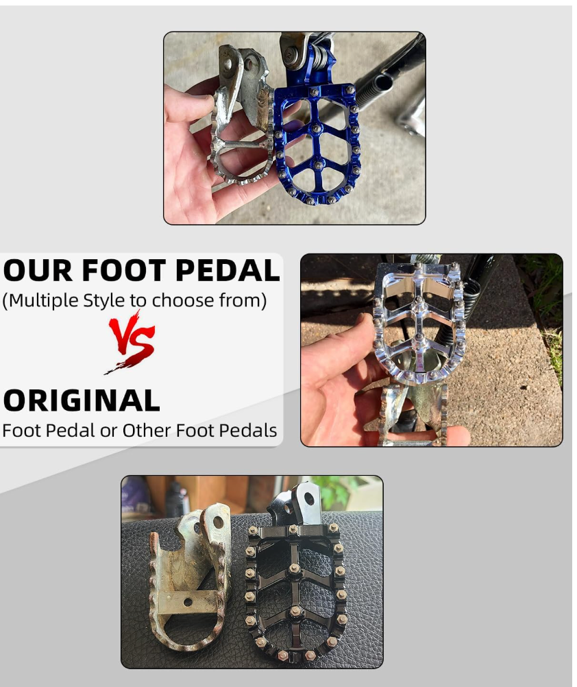 Dirt Bike Foot Pegs with Springs Aluminum