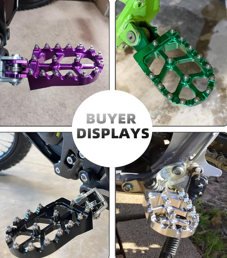 Dirt Bike Foot Pegs with Springs Aluminum
